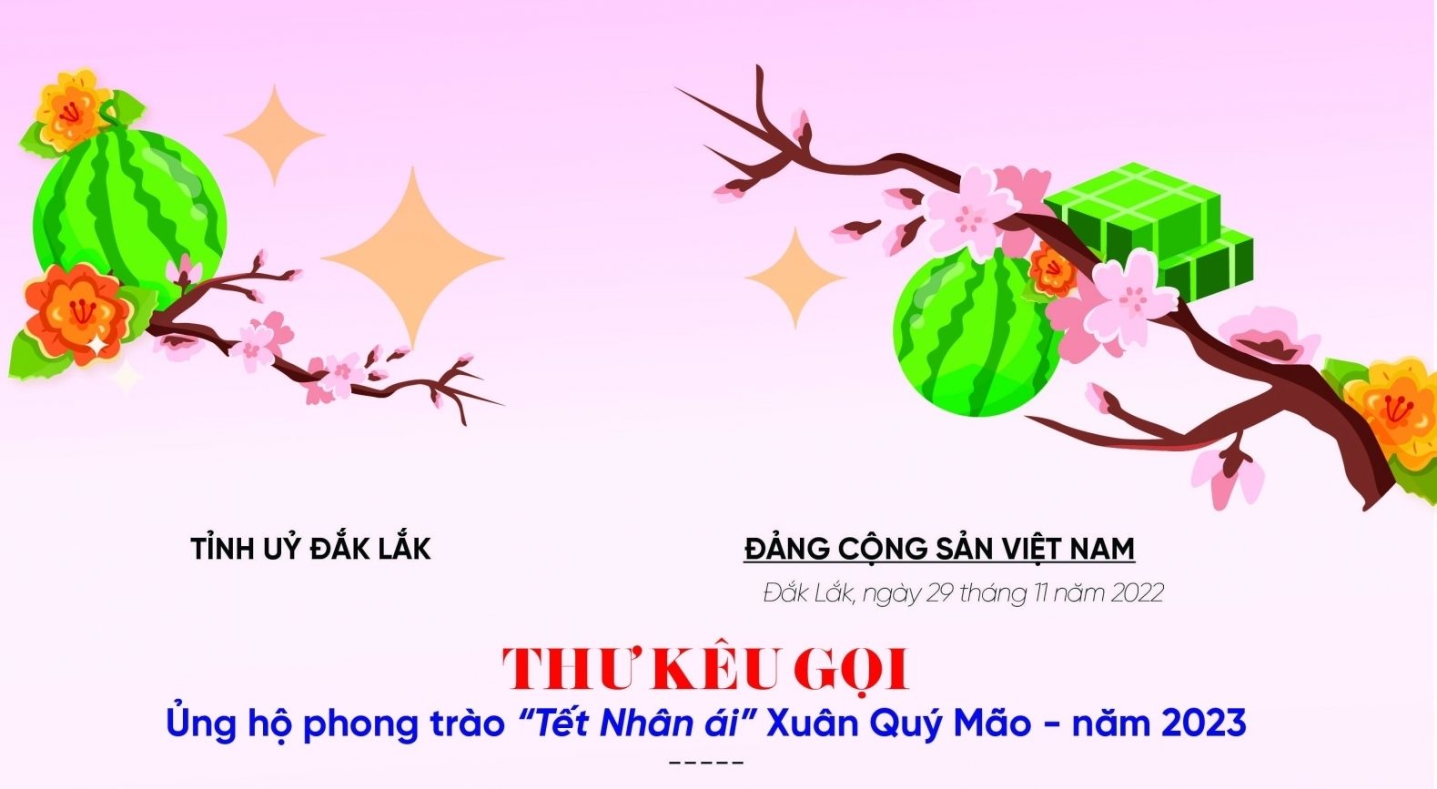 Thư kêu gọi ủng hộ phong trào “Tết Nhân ái” Xuân Quý Mão - 2023